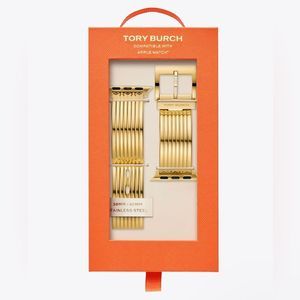 TORY BURCH BUDDY BANGLE BAND FOR APPLE WATCH®, GOLD-TONE, 38 MM – 40 MM, TBS0060